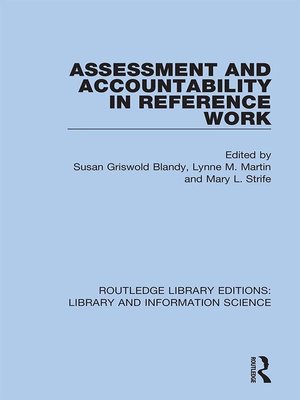cover image of Assessment and Accountability in Reference Work